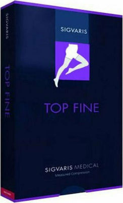 Sigvaris Top Fine Select 702 Short Κάλτσες Ριζομηρίου Διαβαθμισμένης Συμπίεσης με Ανοικτά Δάκτυλα 23-32 mmHg Μαύρες