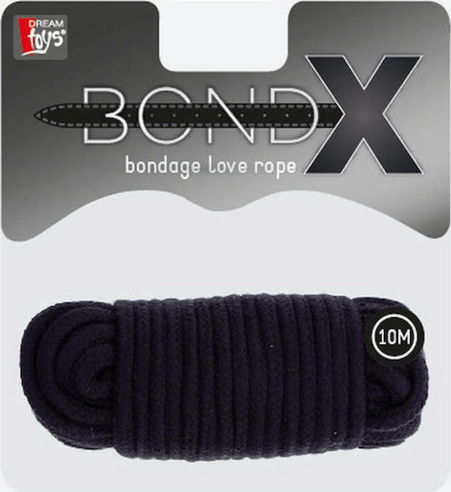 Dream Toys Bondx Love Rope Bondage Rope in Black Color