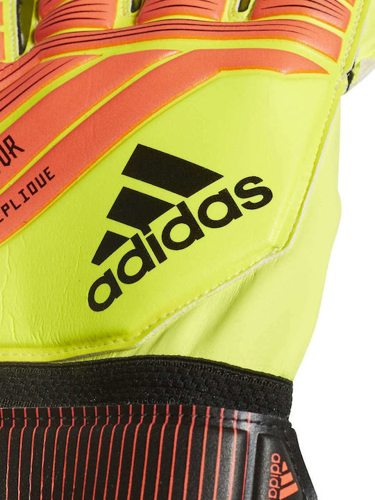 adidas Predator Fingersave Replique Adults Goalkeeper Gloves Yellow