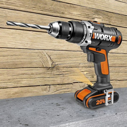 Worx WX372 Κρουστικό Δραπανοκατσάβιδο Μπαταρίας 20V 2x2Ah