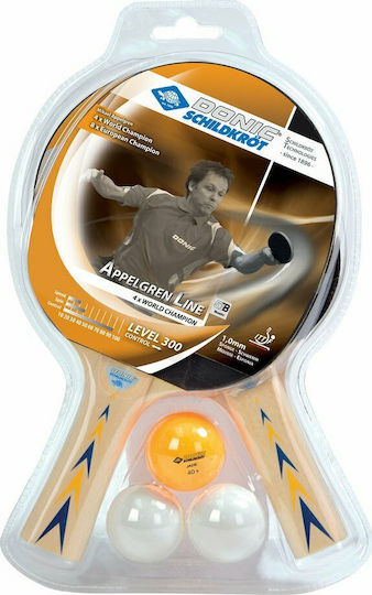 Donic Level 300 Σετ Ρακέτες Ping Pong για Αρχάριους Παίκτες