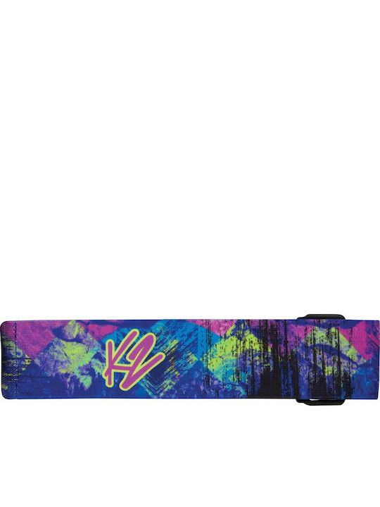 K2 Source Μάσκα Σκι & Snowboard Ενηλίκων Μπλε με Φακό Καθρέπτη σε Ροζ Χρώμα