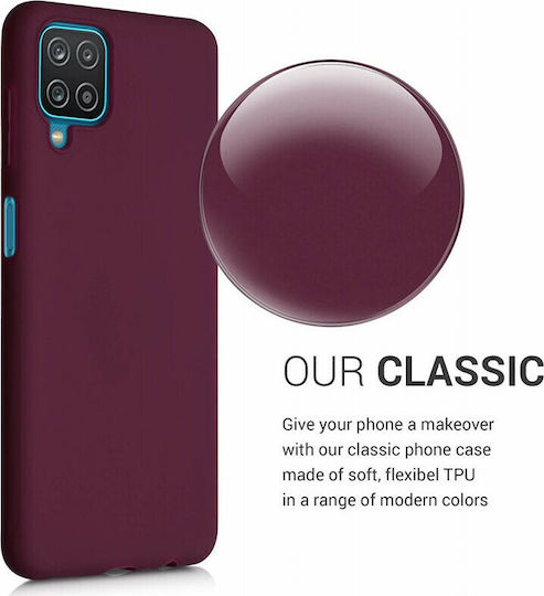 KWmobile Back Cover Σιλικόνης Μπορντό (Galaxy A12)