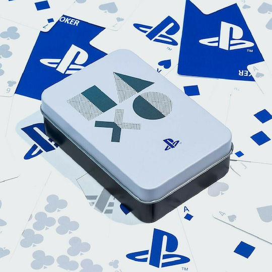 Paladone Playstation PS5 Συλλεκτική Τράπουλα Πλαστικοποιημένη Μπλε σε Πλαστικό Κουτί