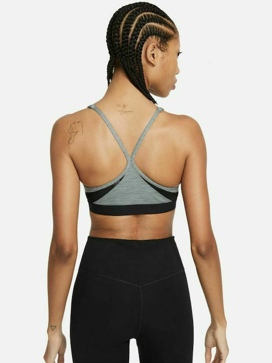 Nike Dri-Fit Indy Γυναικείο Μπουστάκι Γκρι με Αφαιρούμενη Ενίσχυση