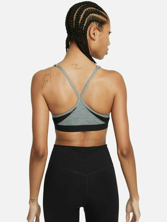 Dri-Fit Indy Γυναικείο Μπουστάκι Γκρι με Αφαιρούμενη Ενίσχυση