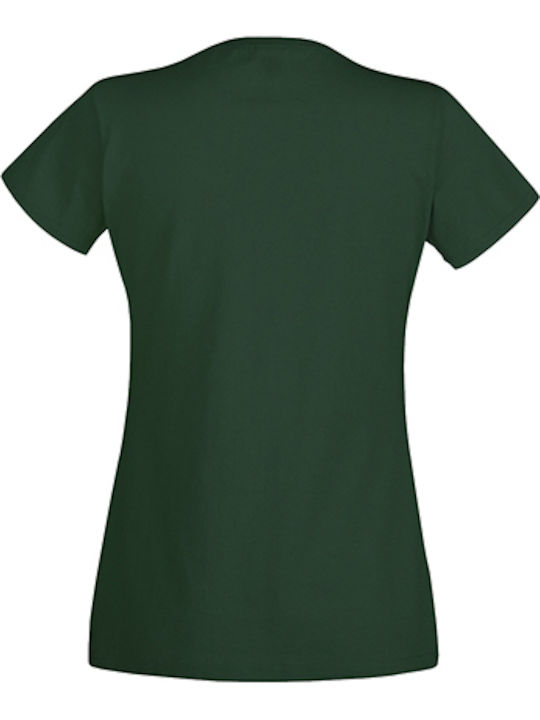 Fruit of the Loom Ladies Original T Femeiesc Tricou Promotional Mânecă Scurtă Sticlă verde