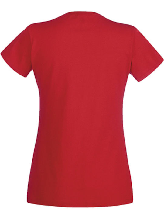 Fruit of the Loom Ladies Original T Women's Short Sleeve Promotional T-Shirt Red