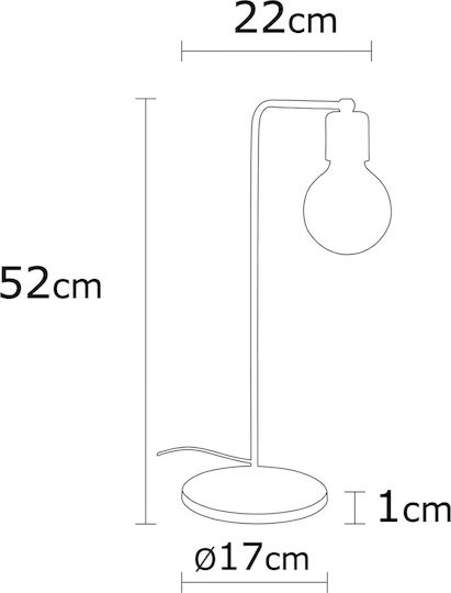 HomeMarkt Lustră Decorativă cu Soclu pentru Bec E27 Negru