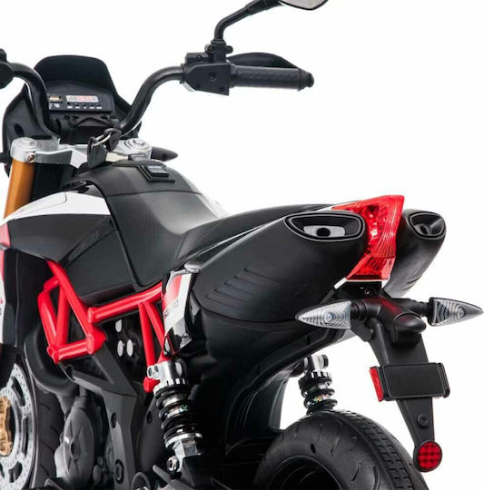 Kids Ride-On Motorbike Electric 12 Volt Black with Leather Seat for Ages 2-6 and 3+ Years