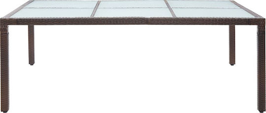 Table Free Standing 200x150x74cm Brown