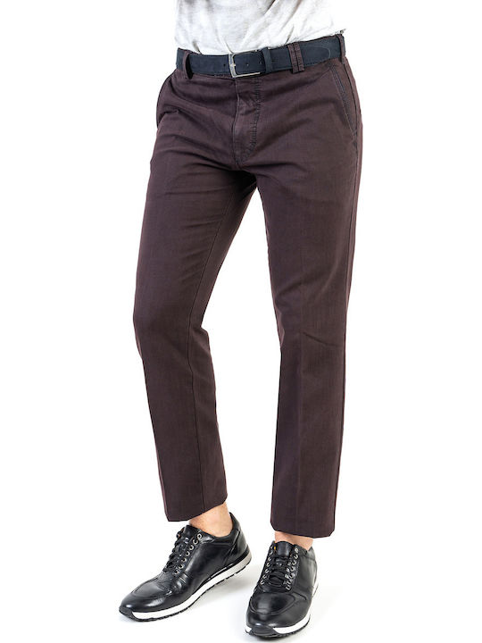 Meyer Trousers with belt by the series New York 2 - 2 5522 58 Wine