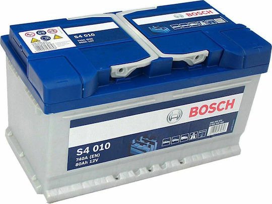 Bosch Моля, преведете само текстовите възли на Liquid шаблона на български език, запазвайки началния синтаксис и HTML таговете, без да променяте нищо между '{' и '}' : Μπαταрия За автомобил S4010 с Капацитет 80Ах и CCA 740A