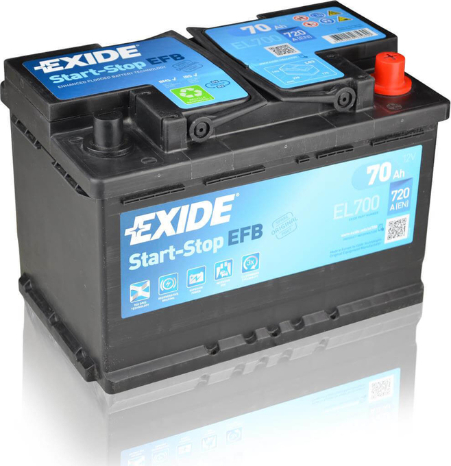 Exide EL700. Starterbatterie Exide 70Ah 12V
