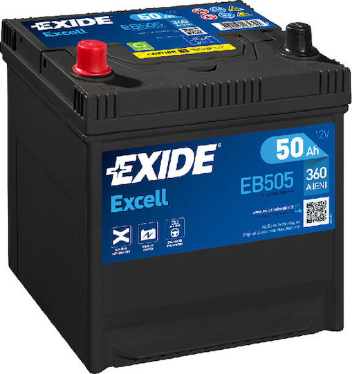 Exide Моля, преведете само текстовите възли на Liquid шаблона на български език, запазвайки началния синтаксис и HTML таговете, без да променяте нищо между '{' и '}' : Μπαταрия За автомобил Excell с Капацитет 50Ах и CCA 360A
