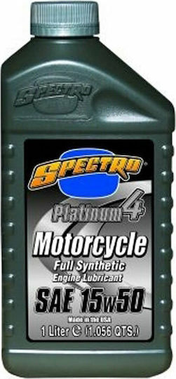 Spectro Platinum 4 Synthetic Motorcycle Oil for Four-Stroke Engines 15W-50 1lt