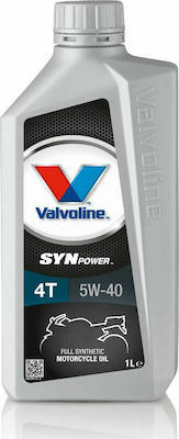 Valvoline SynPower 4T Λάδι Μοτοσυκλέτας για Τετράχρονους Κινητήρες 5W-40 1lt