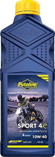 Putoline Sport 4R 10W-40 Ημισυνθετικό Λάδι Μοτοσυκλέτας για Τετράχρονους Κινητήρες 1lt