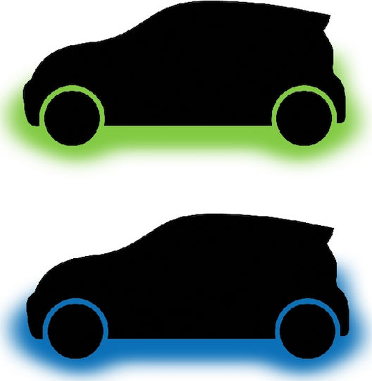 Autoline Exterior Decorative Car Lighting System Blue Color
