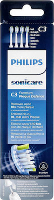 Philips Sonicare C3 Premium Plaque Defence Ανταλλακτικές Κεφαλές για Ηλεκτρική Οδοντόβουρτσα HX9044/17 4τμχ