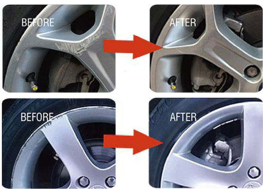 Locbondso DIY Alloy Wheel Repair Kit Επιδιόρθωσης για Ζάντες Αυτοκινήτου Ασημί