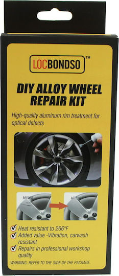 Locbondso DIY Alloy Wheel Repair Kit Επιδιόρθωσης για Ζάντες Αυτοκινήτου Ασημί