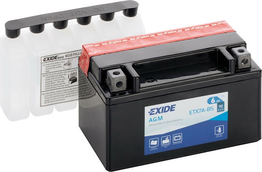 Exide Motorcycle Battery YTX7A-BS 90A with Capacity 6Ah