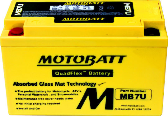 MotoBatt Baterie Motocicleta YT7B-BS cu Capacitatea 6Ah