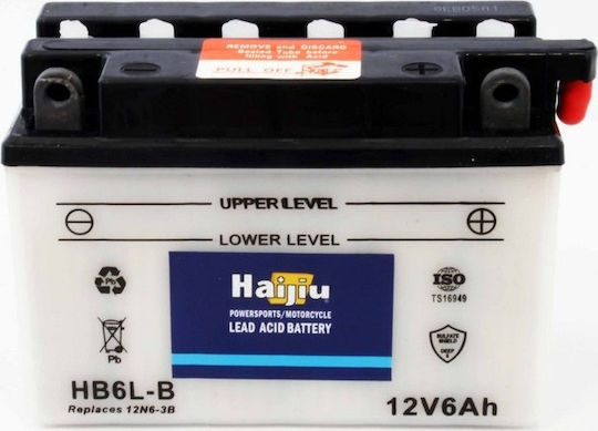 HaiJiu Motorradbatterie YB7-A mit Kapazität 6Ah