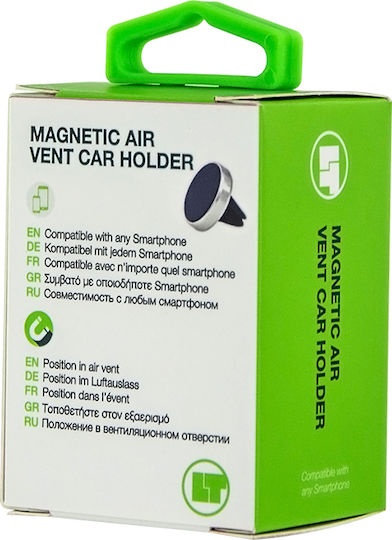 Lamtech Magnetic Air Vent Holder Silver Поставка за Мобилен Телефон за Кола с магнит Сребриста