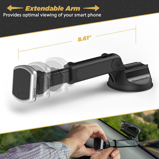 Scosche MagicMount Pro Extendo Suport Auto pentru Telefon cu magnet Neagră