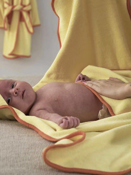 Grobag Căpușă-Bebeluș Cu glugă Groswaddledry Galben