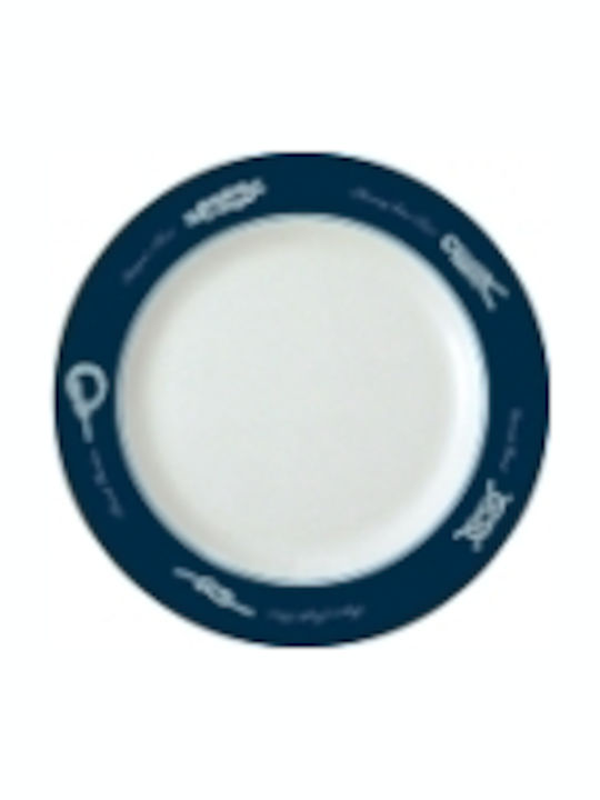 Lalizas Exclusive Plate Shallow of Melamine White with Diameter 26cm 6pcs