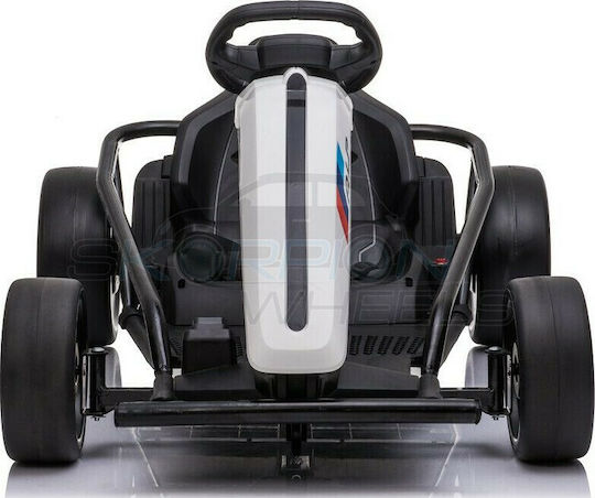Drift Go Kart Cu Un Loc 24 Volt Alb Pentru 6+ Ani