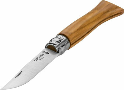 Opinel Ελιά Νo 6 Inox Taschenmesser Beige mit Klinge aus Rostfreier Stahl