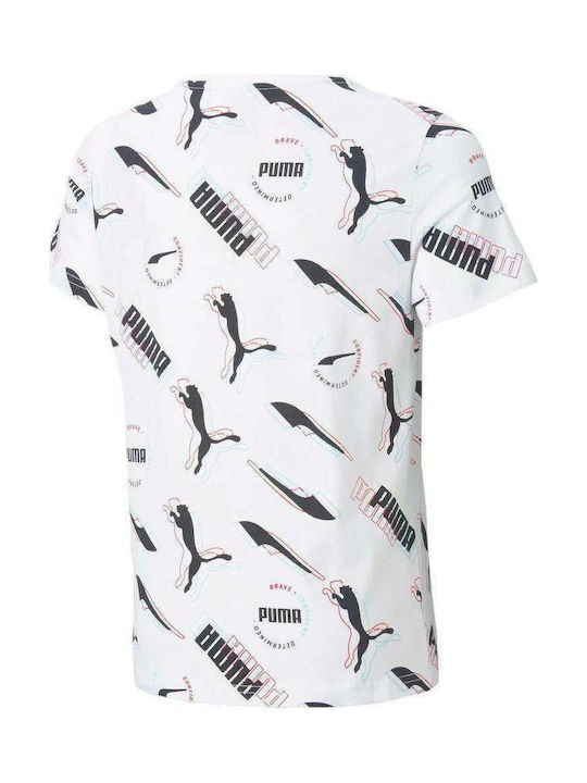 Puma Παιδικό T-shirt Λευκό