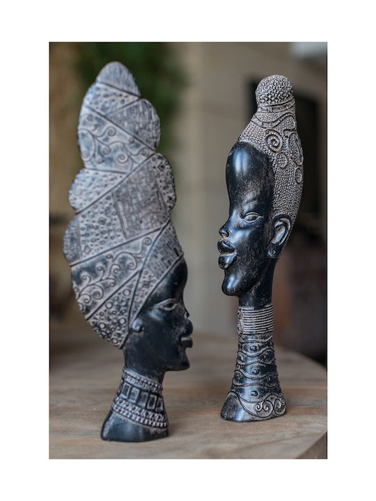 InTheBox Decorativă Bust din Polirășină Jabari 15x5x42cm 1buc