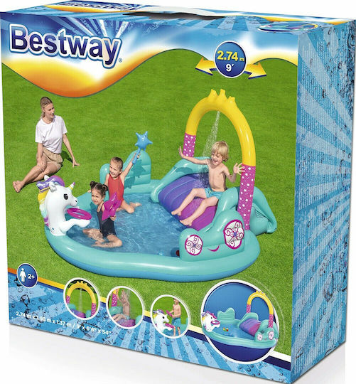 Bestway Children's Oval Swimming Pool 220lt Inflatable 274x198x137cm