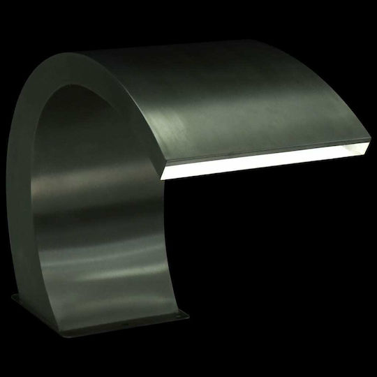 vidaXL Pool Waterfall with LED Lighting made of Stainless Steel 45x30x60cm Silver