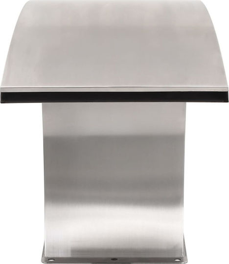 vidaXL Pool Waterfall with LED Lighting made of Stainless Steel 45x30x60cm Silver