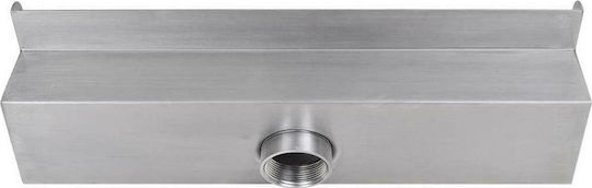 vidaXL Pool Waterfall made of Stainless Steel 45x45cm Silver