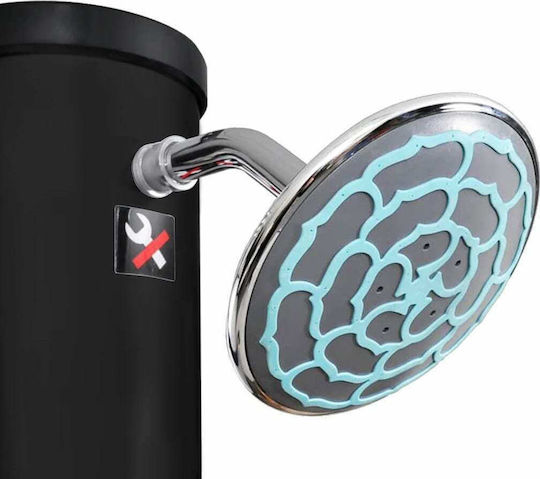 vidaXL Solar Pool Shower 220x16x16cm Black
