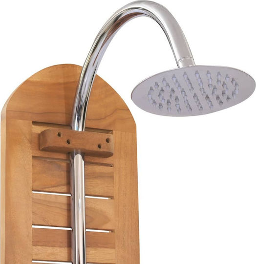 vidaXL Pool Shower Made of Natural Wood 70x75cm Brown