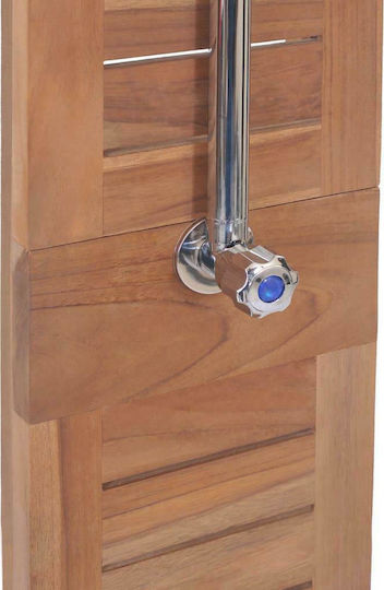 vidaXL Pool Shower Made of Natural Wood 70x75cm Brown