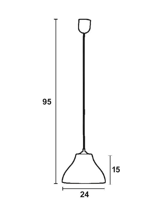 ArkoLight Pendant Light White with Socket E27 24cm