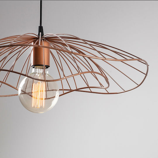 HomeMarkt Verstellbare Deckenleuchte Bronze mit Lampenbirnensockel E27 50x50x111cm