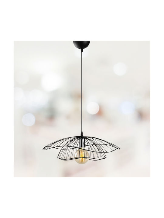 HomeMarkt Pendant Light Black with Socket E27 50x111cm