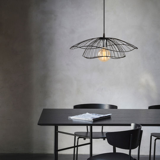 HomeMarkt Pendant Light Black with Socket E27 50x111cm
