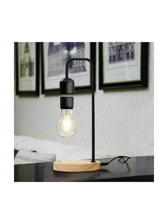 Allocacoc Levitating Light Bulb Dekorative Lampe mit Fassung für E27 Lampe Schwarz