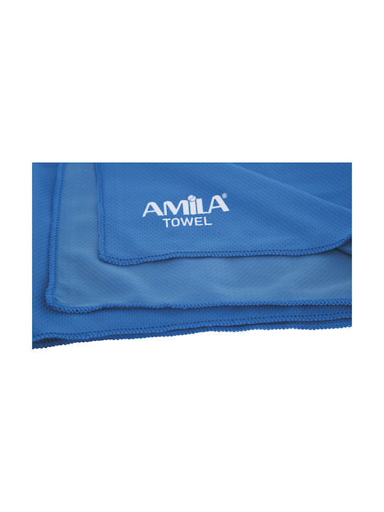 AMILA Cool Towel Blue Gym Towel 100x30cm